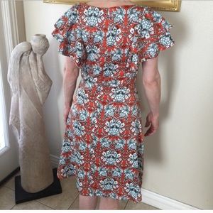 Shabby Apple Ruffled Patterned Dress